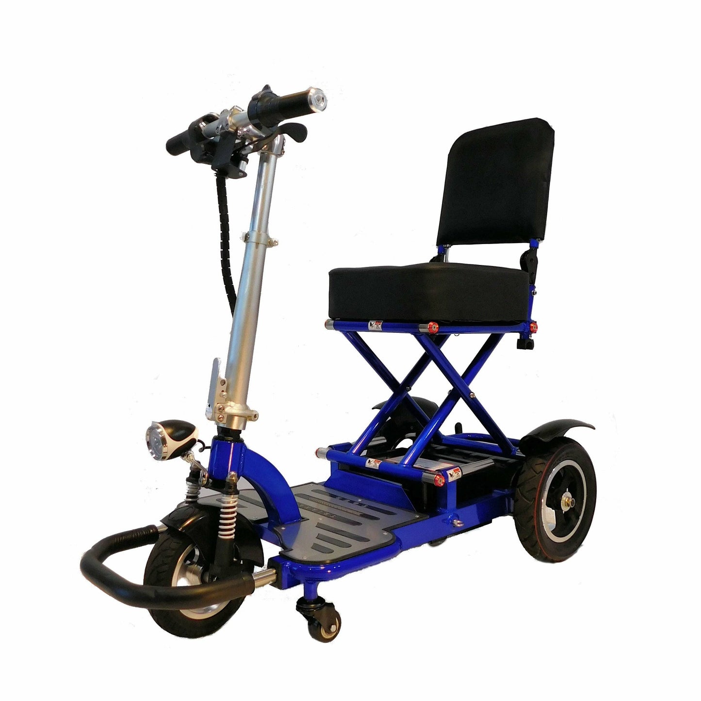 Enhance Mobility Cruze Folding Mobility Scooter in Blue Angle