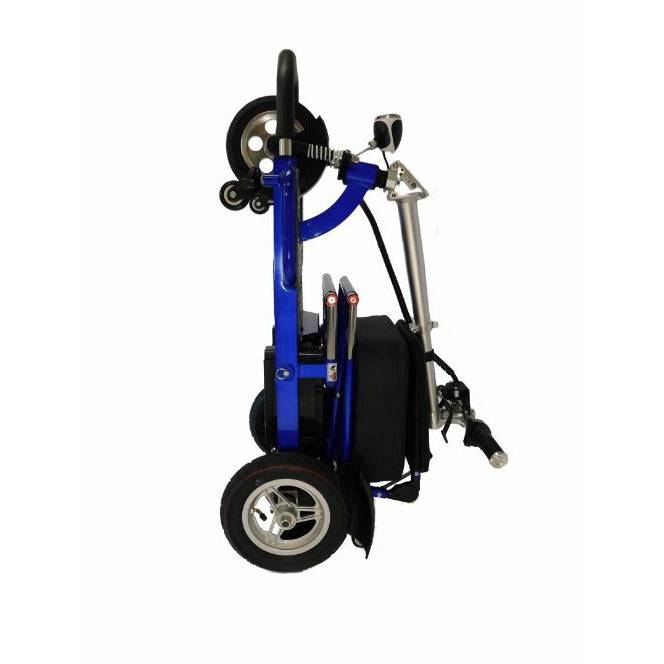 Enhance Mobility Cruze Folding Mobility Scooter in Blue Folded