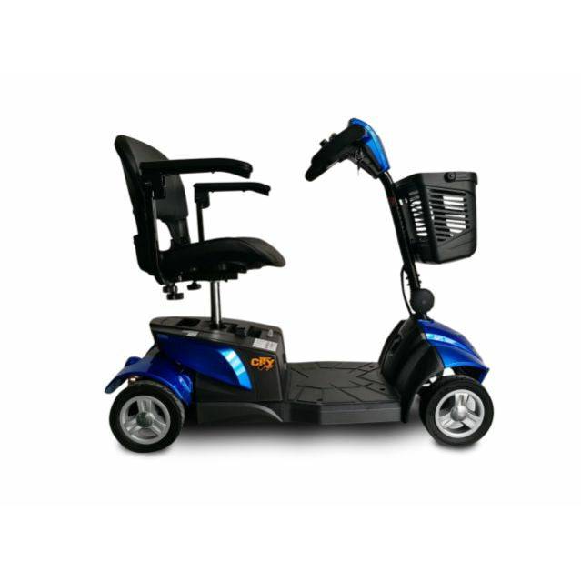 Side View of EV Rider CityCruzer Travel Mobility Scooter in Blue