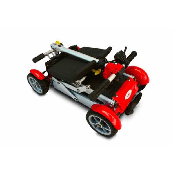 Folded EV Rider Gypsy 2 Mobility Scooter in Red
