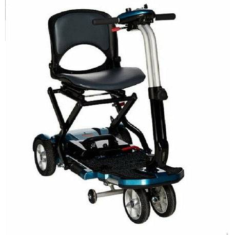 EV Rider Transport Plus Manual Folding Mobility Scooter in Blue