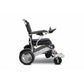 EWheels EW-M45 Folding Power Wheelchair Side View in Silver