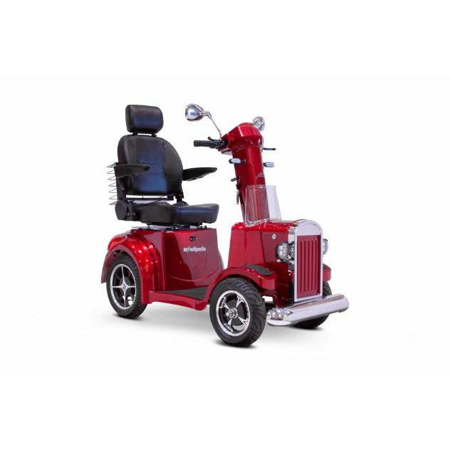 EWheels EW-Vintage Heavy Duty Mobility Scooter in Red Side View