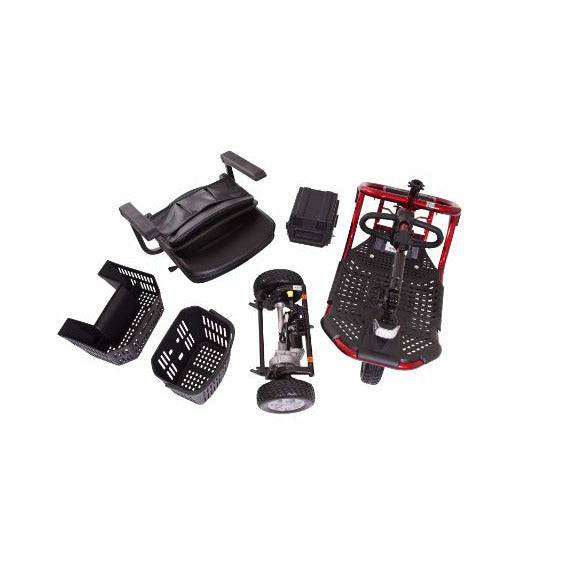 Products Golden Technologies LiteRider 3-Wheel Travel Mobility Scooter Disassembled