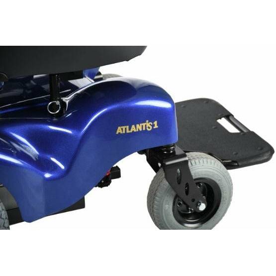 Merits Health Atlantis Heavy Duty Power Wheelchair in Blue Footrest