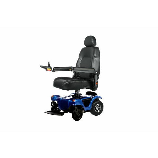 Merits Health Compact Dualer Heavy Duty Power Wheelchair in Blue