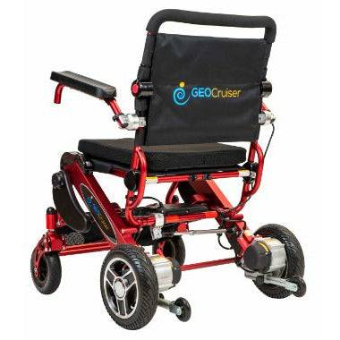 Mobility Geo Cruiser Elite EX Folding Power Wheelchair in Red Back