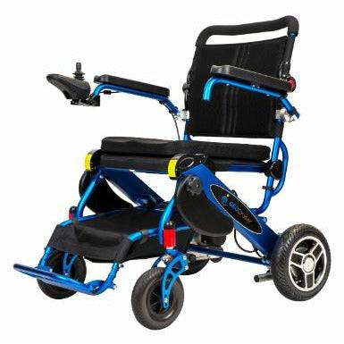Mobility Geo Cruiser Elite EX Folding Power Wheelchair in Blue