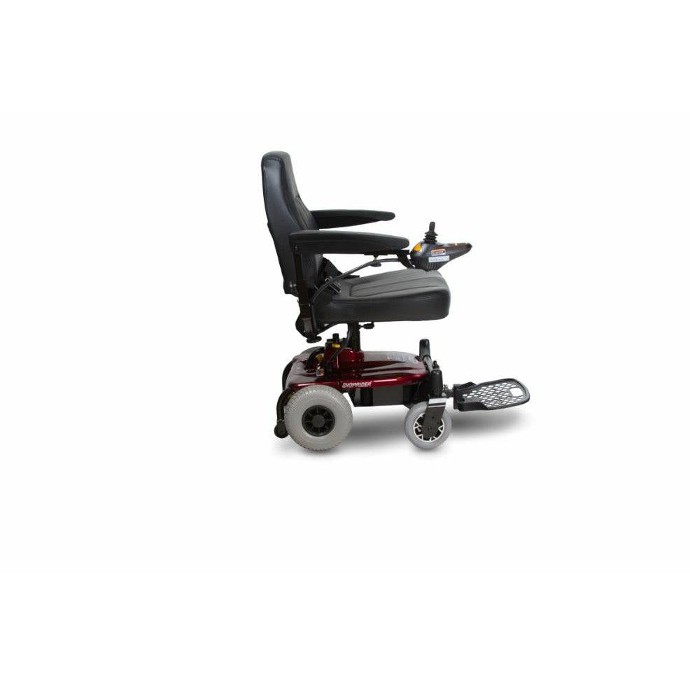 Shoprider Jimmie Travel Power Wheelchair in Red Side